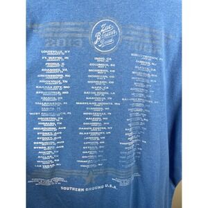 Zac Brown Band T-Shirt Mens XXL Blue 2013 Tour Graphic Tee Country Concert